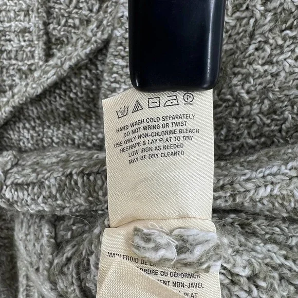 ANTHROPOLOGIE ANGEL OF THE NORTH Sweater Womens Large Green Open Knit Cardigan - Picture 9 of 10